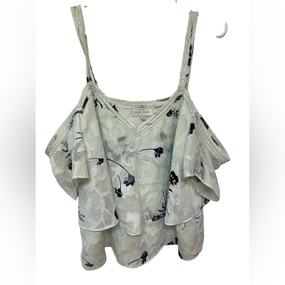 Lucky Brand Tops - Lucky Brand Women's Floral Cold Shoulder Top NWOT